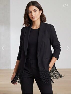 🖤INC International Concepts Women's Fringed Blazer Jacket-boho chic-western🖤